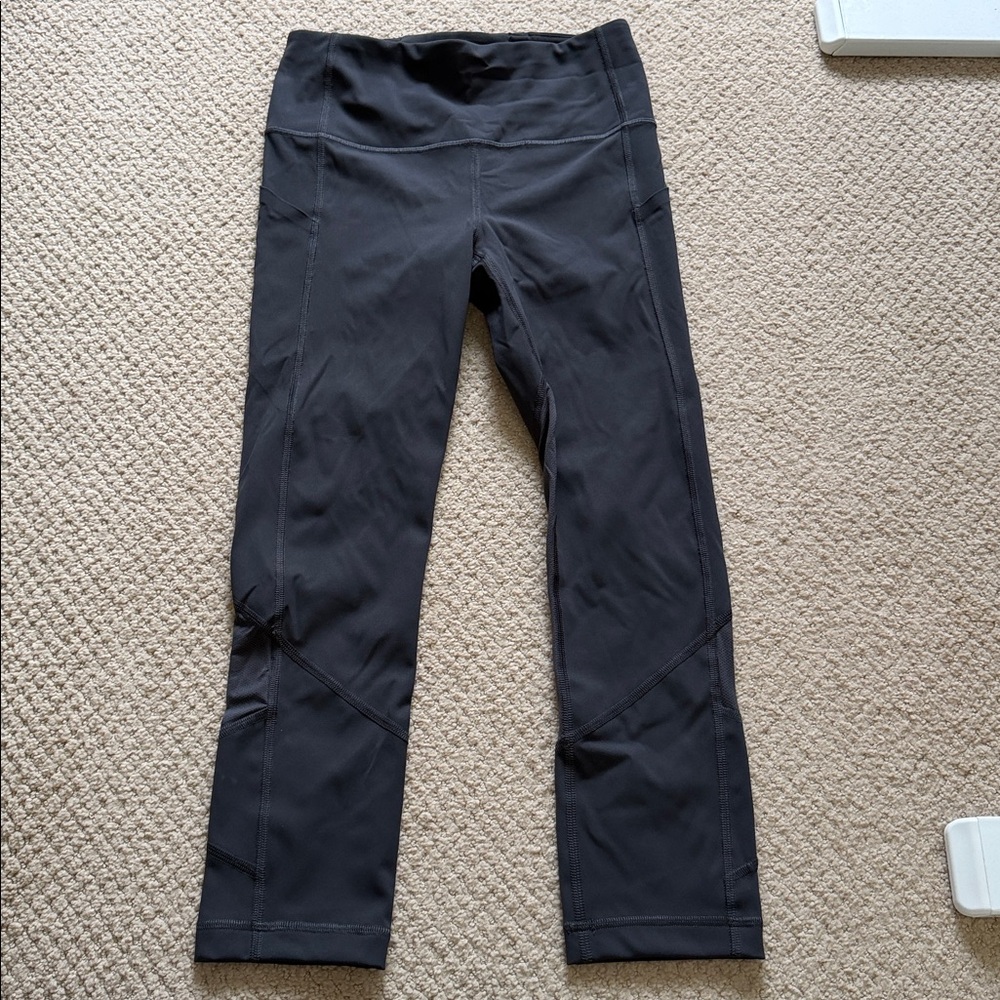 Lululemon high waisted dark gray leggings pants Size 4
